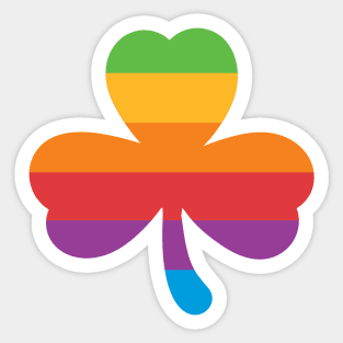 Irish shamrock as the Apple logo Sticker